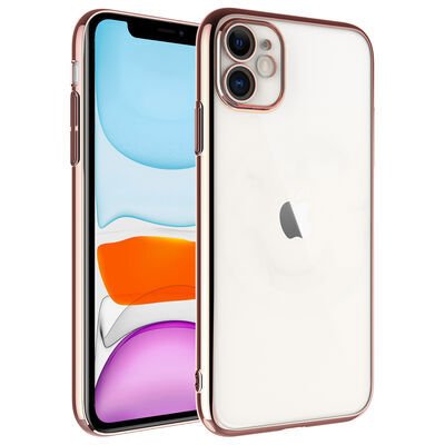 Apple iPhone 11 Kılıf Sert PC Renkli Çerçeveli Patinda Riksos Kapak