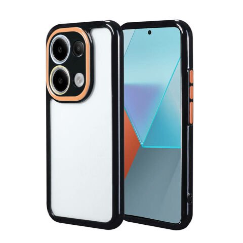 Xiaomi Redmi Note 13 Pro 4G Kılıf Kamera Korumalı Renkli Kenar ve Çerçeve Tasarımlı Patinda Vitamin Kapak
