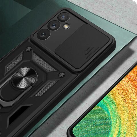Galaxy A34 Kılıf Magnetik Standlı Kamera Korumalı Patinda Sürgülü Vega Kapak