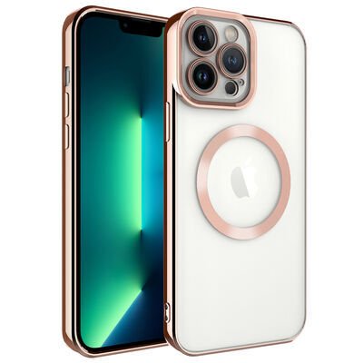 Apple iPhone 13 Pro Kılıf Magsafe Wireless Şarj Özellikli Patinda Setro Silikon