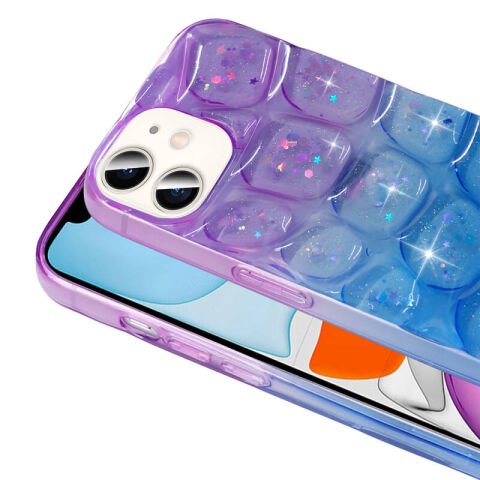 Apple iPhone 11 Kılıf Simli 3D Desenli Patinda Hacar Kapak