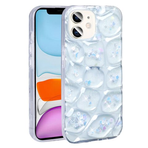 Apple iPhone 11 Kılıf Simli 3D Desenli Patinda Hacar Kapak