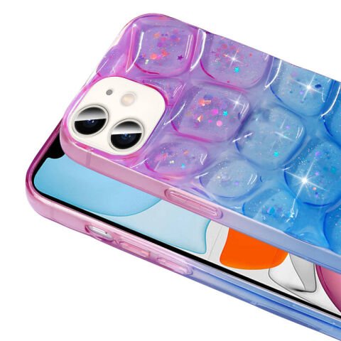 Apple iPhone 11 Kılıf Simli 3D Desenli Patinda Hacar Kapak