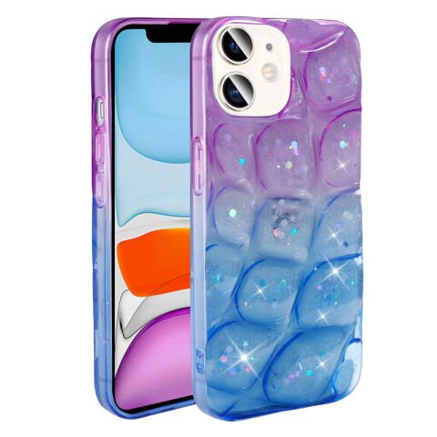 Apple iPhone 11 Kılıf Simli 3D Desenli Patinda Hacar Kapak