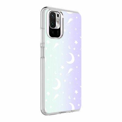 Xiaomi Poco M5S Kılıf Patinda M-Blue Desenli Kapak