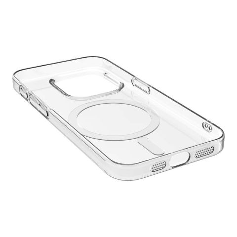 Apple iPhone 15 Pro Max Kılıf Patinda Magsafe Şarj Özellikli Şeffaf Tek Kamera Çerçeveli Porto Kapak