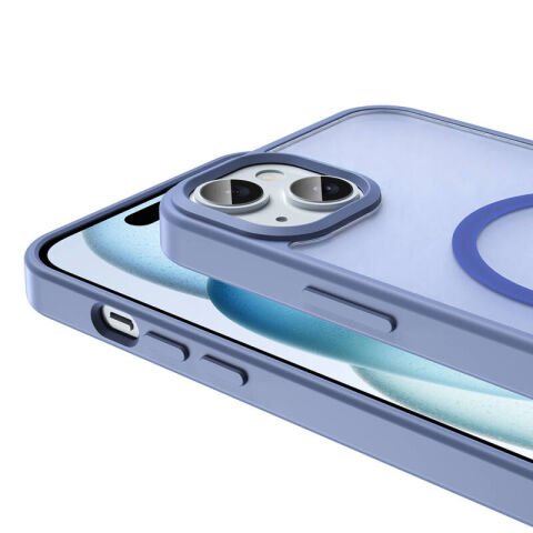Apple iPhone 15 Kılıf Magsafe Şarj Özellikli Mat Arka Yüzey Patinda Sio Kapak
