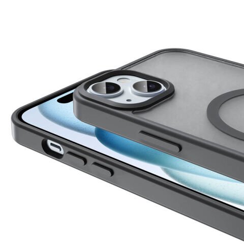Apple iPhone 15 Kılıf Magsafe Şarj Özellikli Mat Arka Yüzey Patinda Sio Kapak