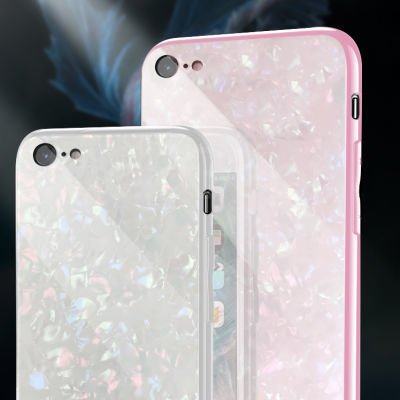 Apple iPhone 8 Kılıf Patinda Marbel Cam Silikon