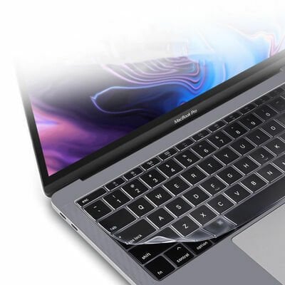 Apple Macbook 13'3 Pro 2020 A2338 Patinda Klavye Koruyucu Şeffaf Silikon Ped