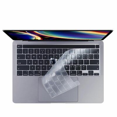 Apple Macbook 13'3 Pro 2020 A2338 Patinda Klavye Koruyucu Şeffaf Silikon Ped