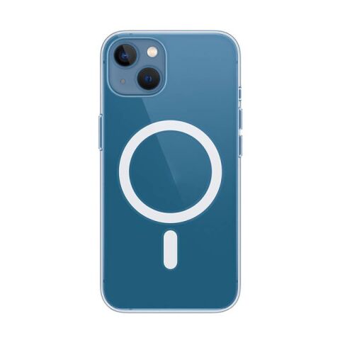 Apple iPhone 15 Plus Kılıf Patinda Magsafe Şarj Özellikli Şeffaf Tek Kamera Çerçeveli Porto Kapak