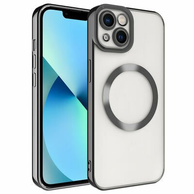 Apple iPhone 13 Kılıf Magsafe Wireless Şarj Özellikli Patinda Setro Silikon