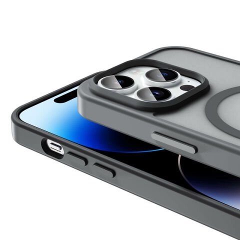 Apple iPhone 14 Pro Max Kılıf Magsafe Şarj Özellikli Mat Arka Yüzey Patinda Sio Kapak