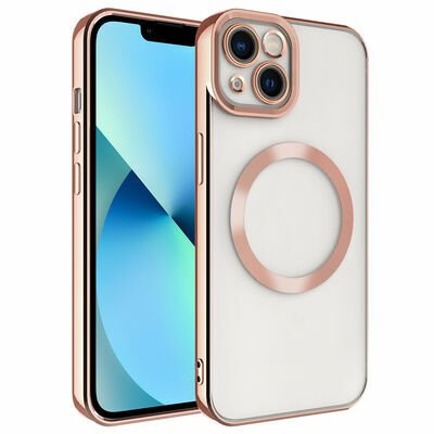 Apple iPhone 13 Kılıf Magsafe Wireless Şarj Özellikli Patinda Setro Silikon