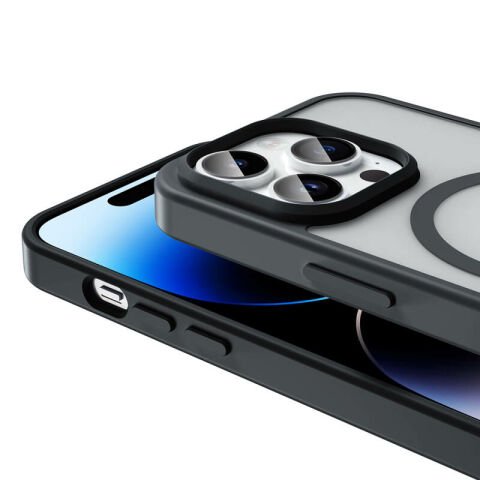 Apple iPhone 14 Pro Max Kılıf Magsafe Şarj Özellikli Mat Arka Yüzey Patinda Sio Kapak