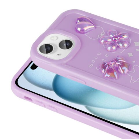 Apple iPhone 14 Plus Kılıf Kabartma Figürlü Parlak Patinda Toys Silikon Kapak