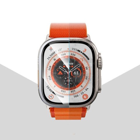 Apple Watch Ultra 49mm Wiwu Wi-JD106 Easy Install Akıllı Saat Temperli Cam Ekran Koruyucu