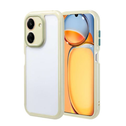 Xiaomi Poco C65 Kılıf Kamera Korumalı Renkli Kenar ve Çerçeve Tasarımlı Patinda Vitamin Kapak