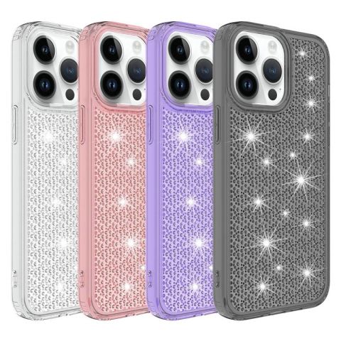 Apple iPhone 14 Pro Max Kılıf Airbagli Parlak Tasarımlı Patinda Snow Kapak