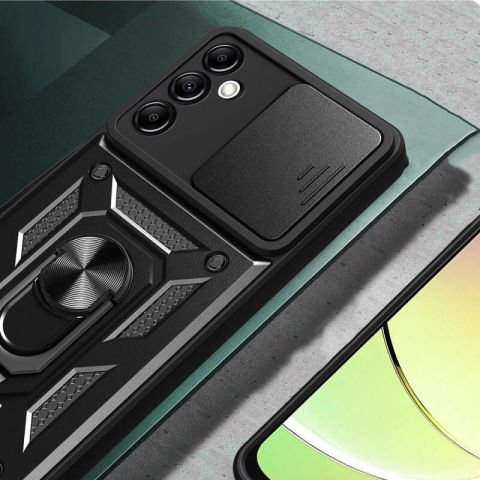 Galaxy A14 Kılıf Magnetik Standlı Kamera Korumalı Patinda Sürgülü Vega Kapak