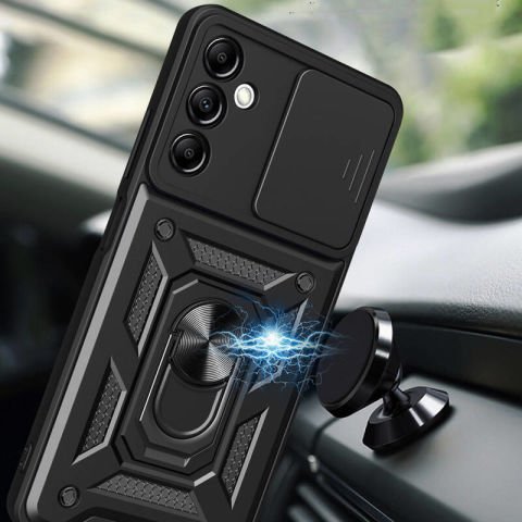 Galaxy A14 Kılıf Magnetik Standlı Kamera Korumalı Patinda Sürgülü Vega Kapak