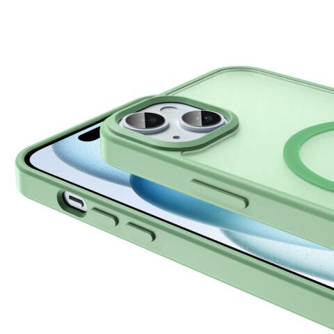 Apple iPhone 14 Kılıf Magsafe Şarj Özellikli Mat Arka Yüzey Patinda Sio Kapak