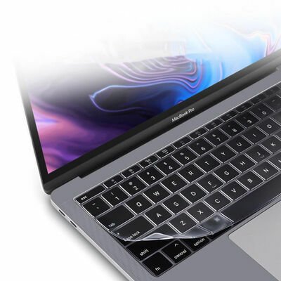 Apple Macbook 13.3' Air 2020 A2337 Patinda Klavye Koruyucu Şeffaf Silikon Ped
