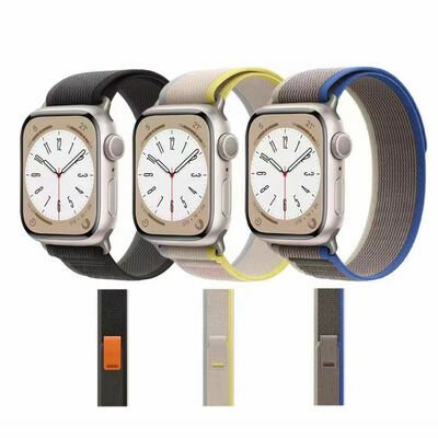 Apple Watch 7 41mm Patinda KRD-77 Hasır Kordon