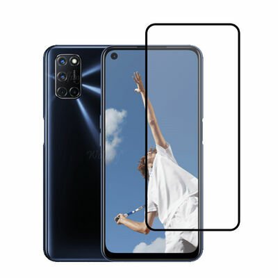 Oppo A92 Patinda Kenarları Kırılmaya Dayanıklı Cam Ekran Koruyucu