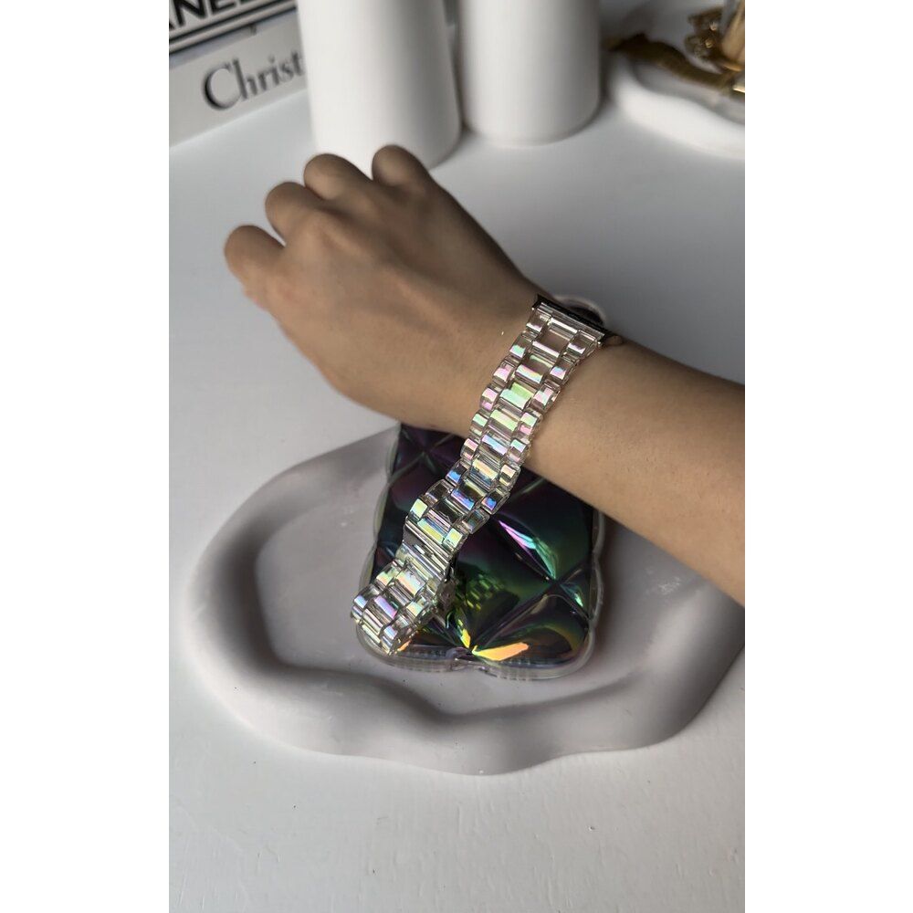 Apple Watch Hologramlı Şeffaf Kordon
