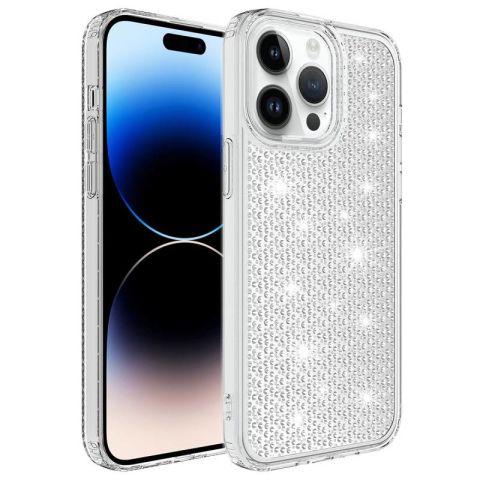 Apple iPhone 14 Pro Kılıf Airbagli Parlak Tasarımlı Patinda Snow Kapak