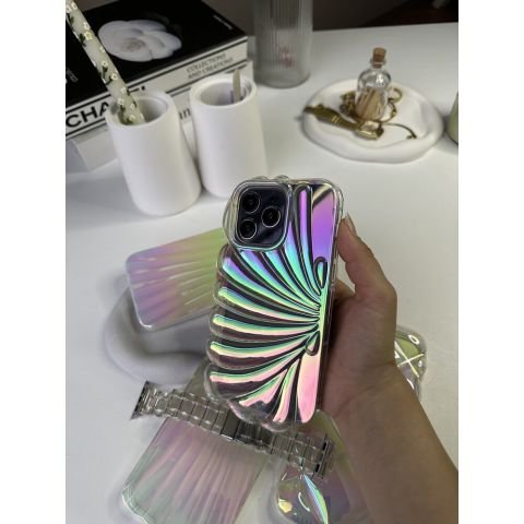 Şeffaf Hologramlı Deniz Kabuluğu Telefon Kılıfı