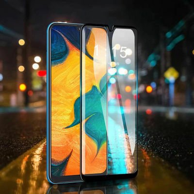 Galaxy M30S Patinda Kenarları Kırılmaya Dayanıklı Cam Ekran Koruyucu
