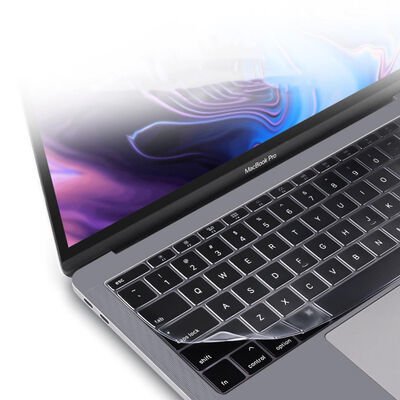 Apple Macbook 13.3' Air A1932 Patinda Klavye Koruyucu Şeffaf Silikon Ped