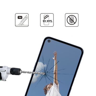 Oppo A72 Patinda Kenarları Kırılmaya Dayanıklı Cam Ekran Koruyucu