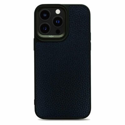 Apple iPhone 14 Pro Max Kılıf Soft Deri Metal Kamera Çerçeveli ?Kajsa Litchi Kapak