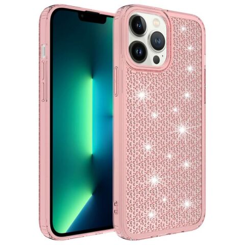 Apple iPhone 13 Pro Max Kılıf Airbagli Parlak Tasarımlı Patinda Snow Kapak