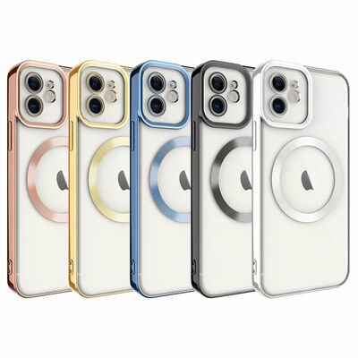 Apple iPhone 12 Kılıf Magsafe Wireless Şarj Özellikli Patinda Setro Silikon