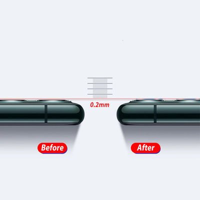 Apple iPhone 11 Pro Max Patinda 3D Full Kamera Koruyucu