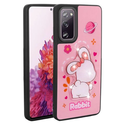 Galaxy S20 FE Kılıf Parlayan Kabartmalı İkonik Figürlü Patinda Amas Silikon Kapak