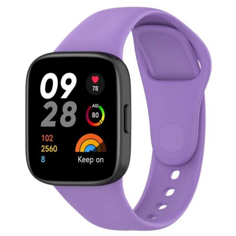 Xiaomi Redmi Watch 3 Patinda KRD-81 Silikon Kordon Lila