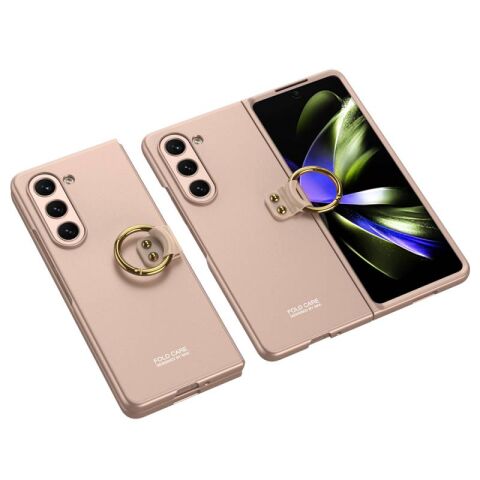 Galaxy Z Fold 5 Kılıf Patinda Kıpta Yüzüklü Flip Sert Kapak