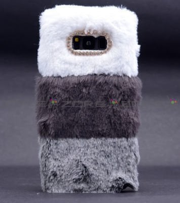 Galaxy S8 Plus Kılıf Patinda Kulaklı Peluş Kapak