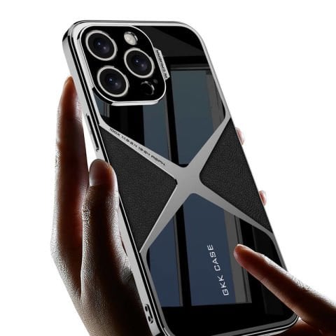 Apple iPhone 14 Pro Kılıf Ultra İnce Kamera Korumalı PC + Deri Arka Yüzey Patinda X-Pro Kapak