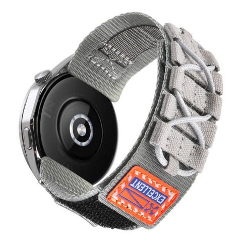Galaxy Watch 46mm Patinda KRD-112 22mm Orbital Örgülü Halat Tasarımlı Naylon Kumaş Hasır Kordon