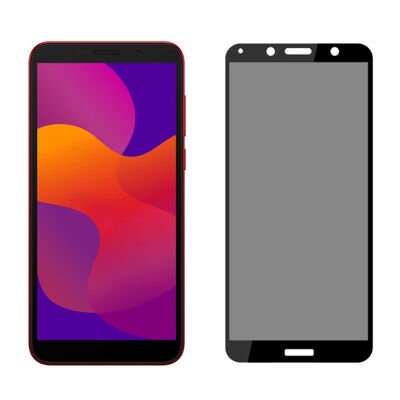 Huawei Y5P Patinda New 5D Privacy Temperli Ekran Koruyucu
