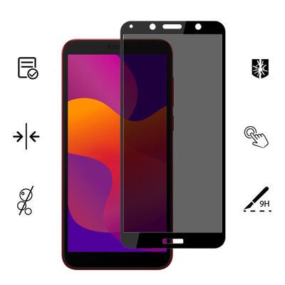 Huawei Y5P Patinda New 5D Privacy Temperli Ekran Koruyucu