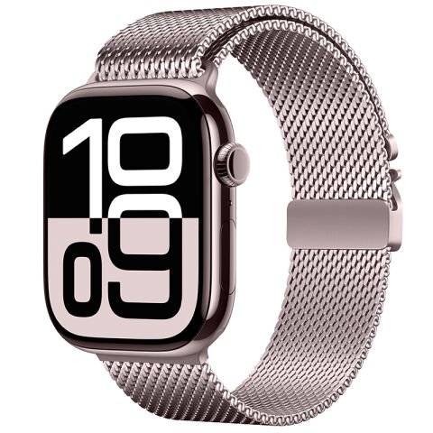 Apple Watch 7 41mm Patinda KRD-121 Metal Hasır Kordon
