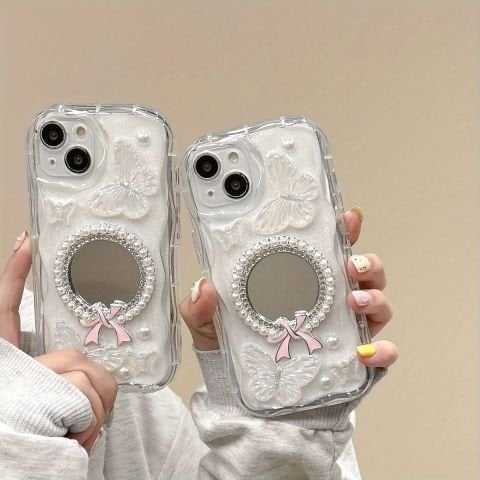 iPhone Aynalı Kelebek Kılıf